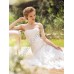 Привлекательное свадебное платье из шифона с оборками